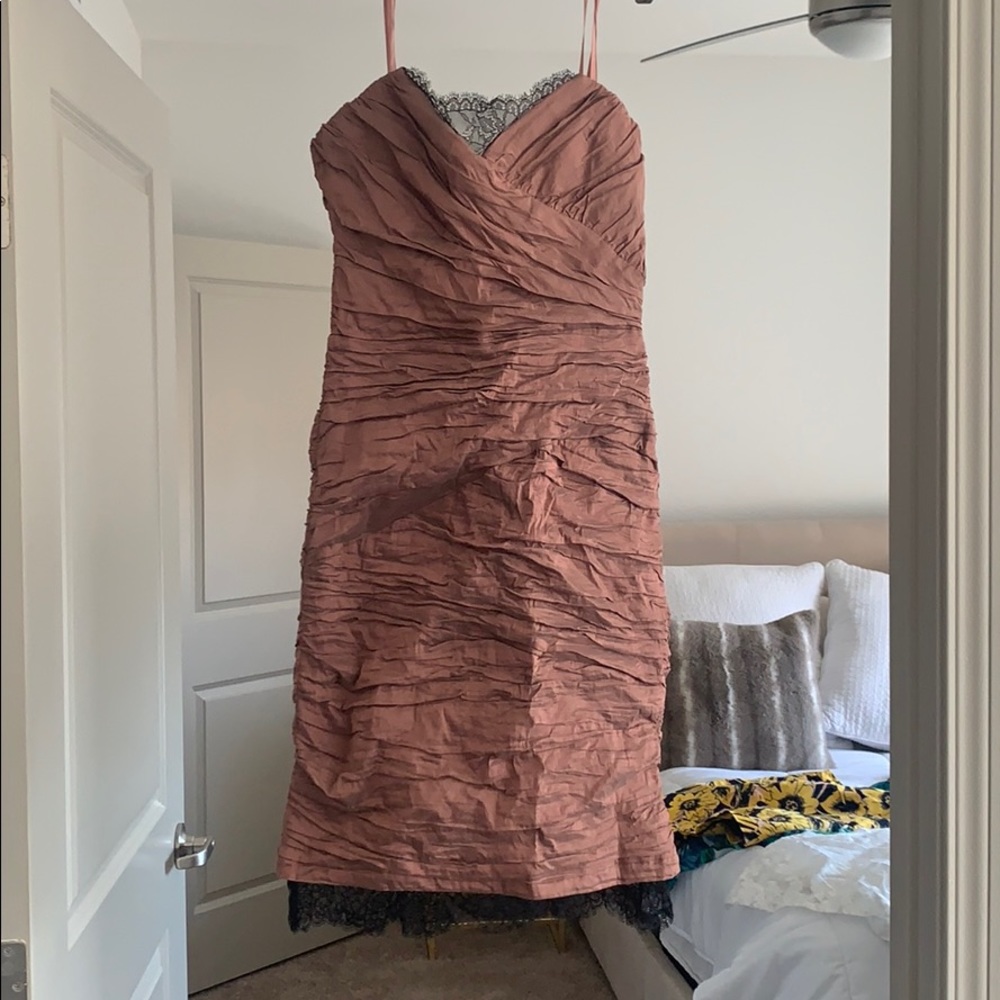 BCBG MaxAzria strapless cocktail dress